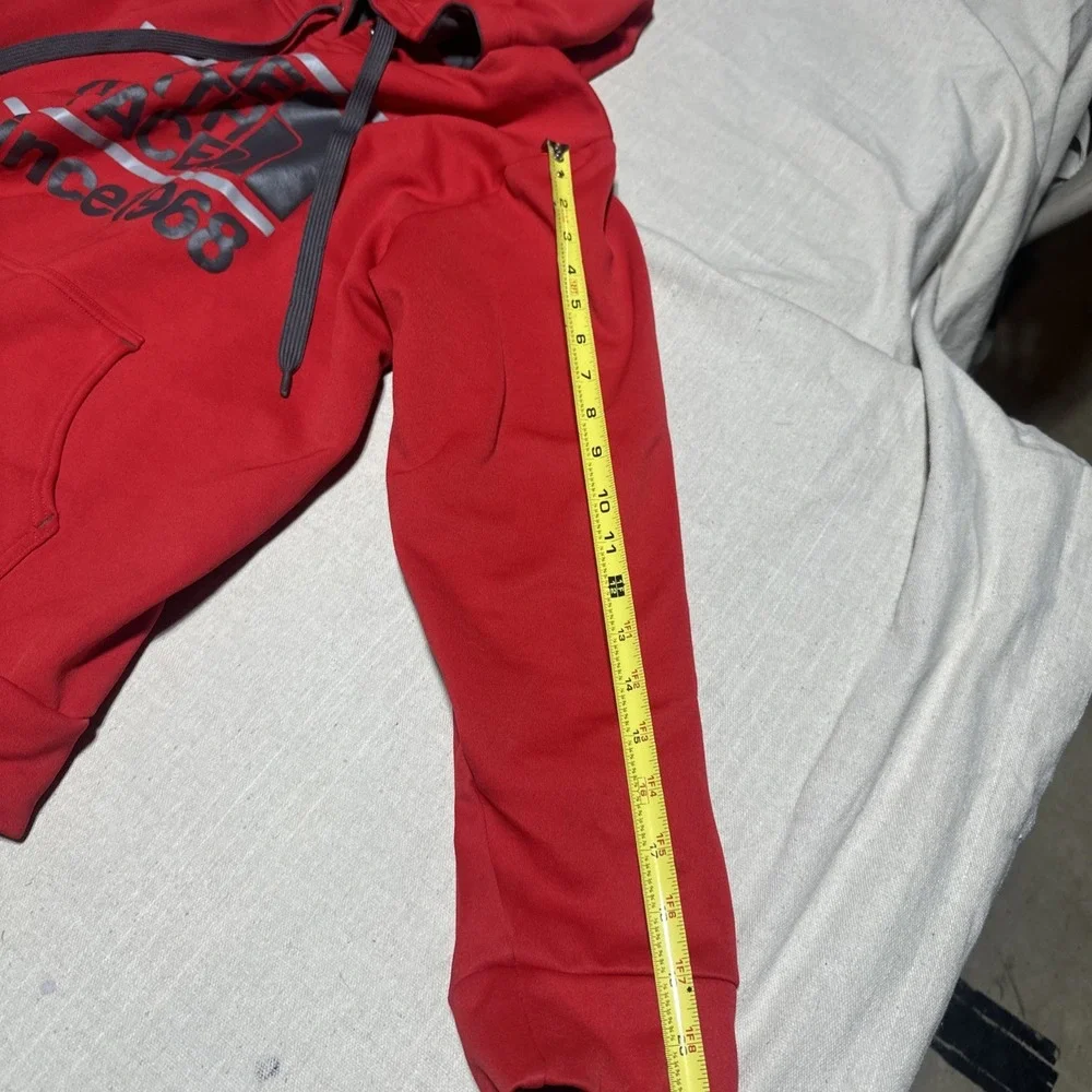 Men's The North Face Since 1968 Red Hooded Sweatshirt Long Sleeve‎ Hoodie -xl
